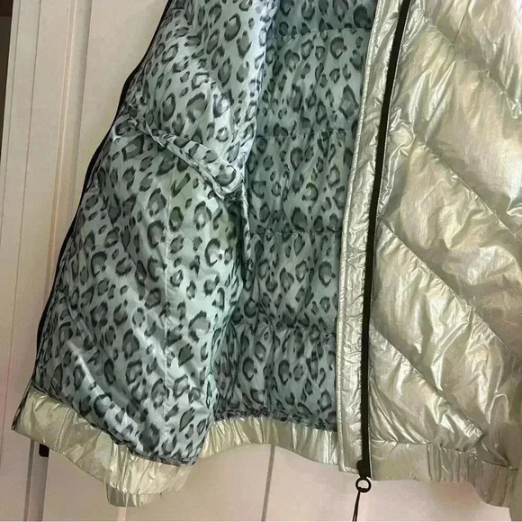 Noize amber mint metallic green puffer jacket bomber size small NEW - Picture 3 of 10